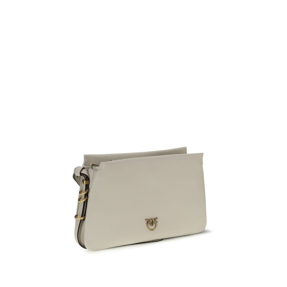 PINKO Weiße Bos Taurus Kalbsleder Schultertasche