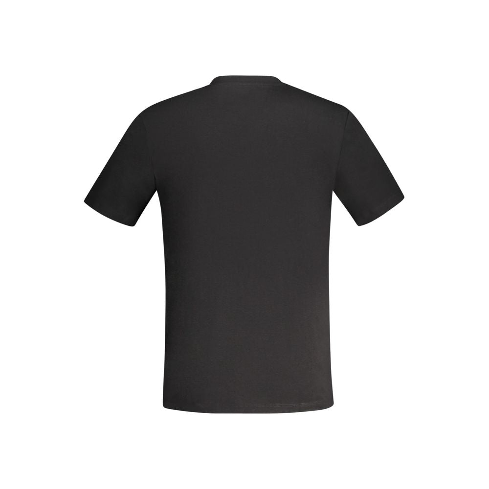 Guess Jeans Schwarzes Baumwoll-T-Shirt für Herren