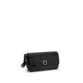 PINKO Schwarze Bos Taurus Kalbsleder Schultertasche