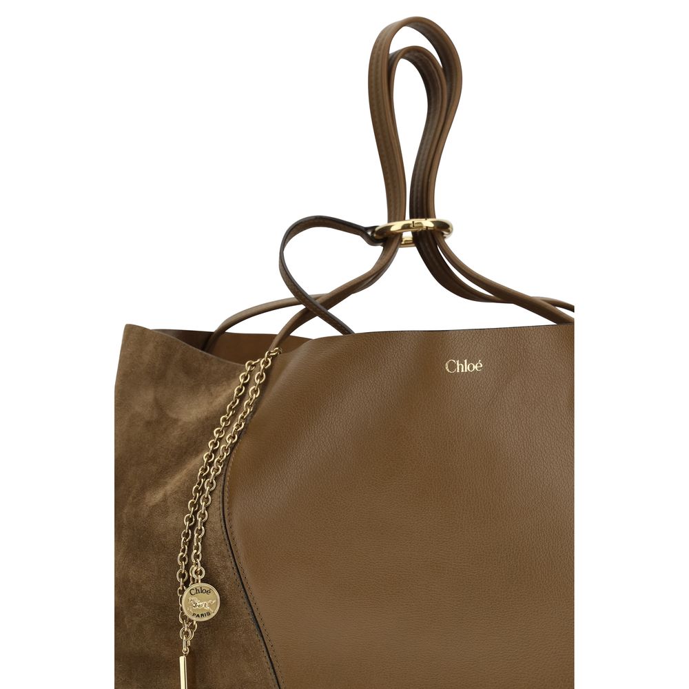 Chloé Braune Kalbsleder Bos Taurus Schultertasche