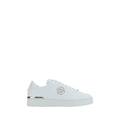 Philipp Plein Weiße Low-Top-Sneaker aus Kalbsleder Bos Taurus
