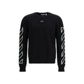 Off-White Schwarzer Baumwoll-Sweatshirt