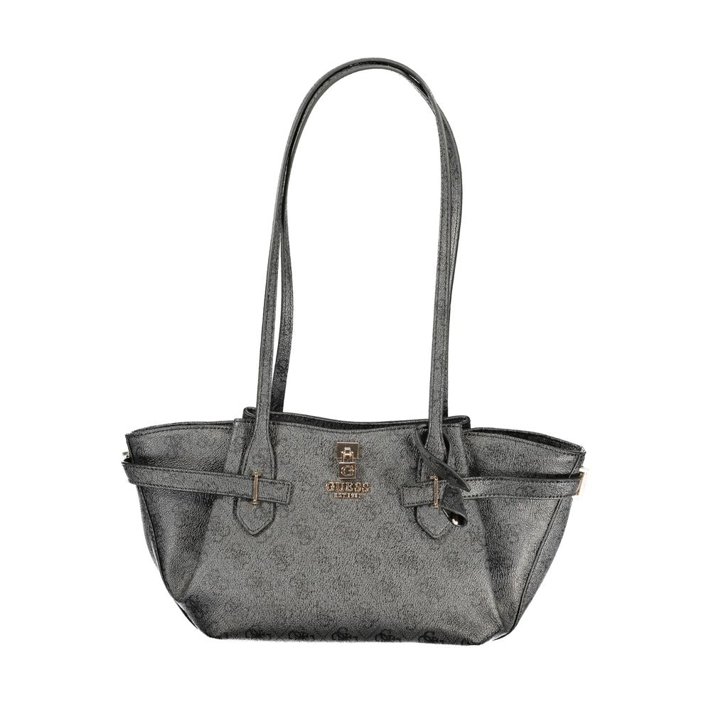 Guess Jeans Schwarze Damen-Handtasche aus Polyurethan