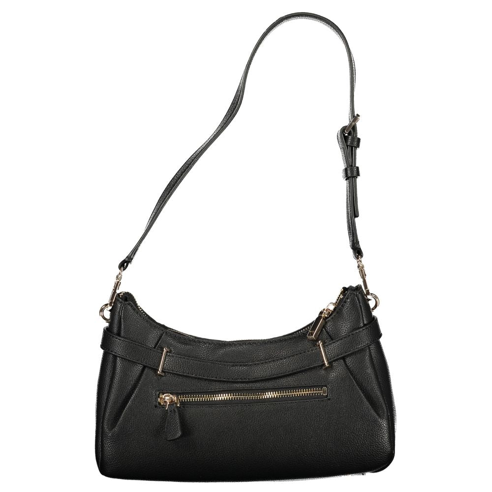 Guess Jeans Schwarze Damen-Handtasche aus Polyurethan