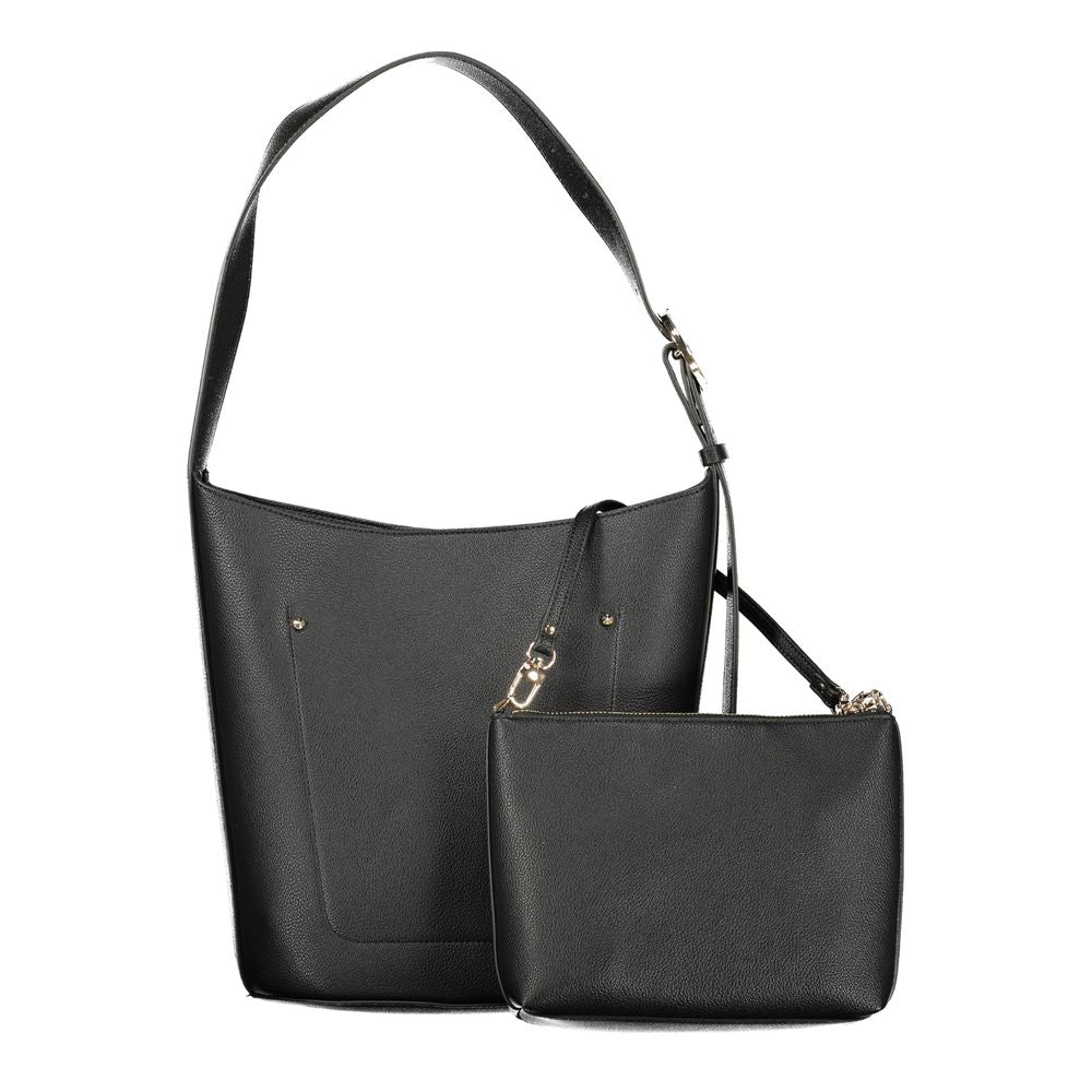 Guess Jeans Schwarze Damen-Handtasche aus Polyurethan