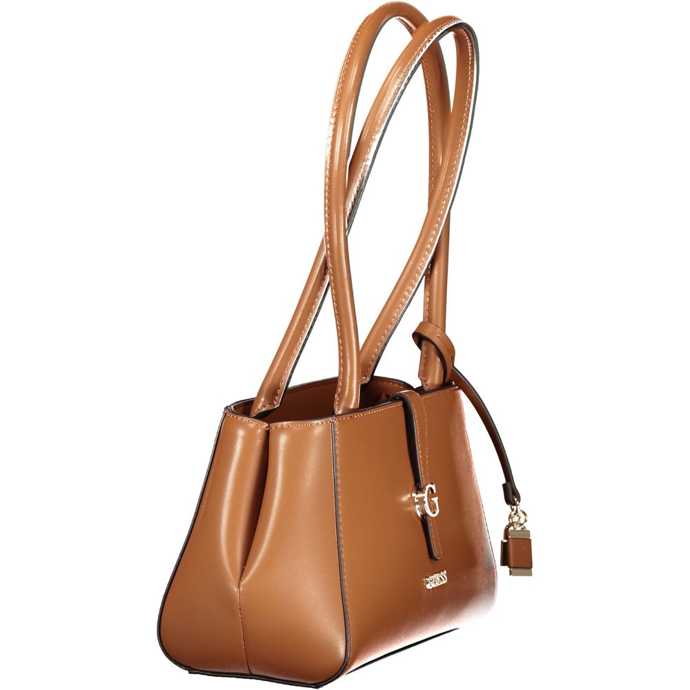 Guess Jeans Damenhandtasche aus Polyurethan in Marrone