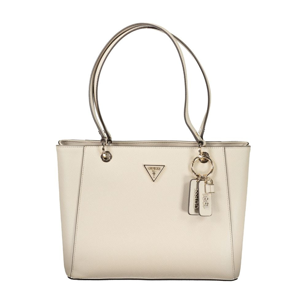 Guess Jeans Damenhandtasche aus beigem Polyurethan