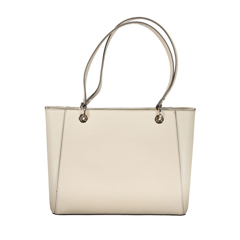 Guess Jeans Damenhandtasche aus beigem Polyurethan
