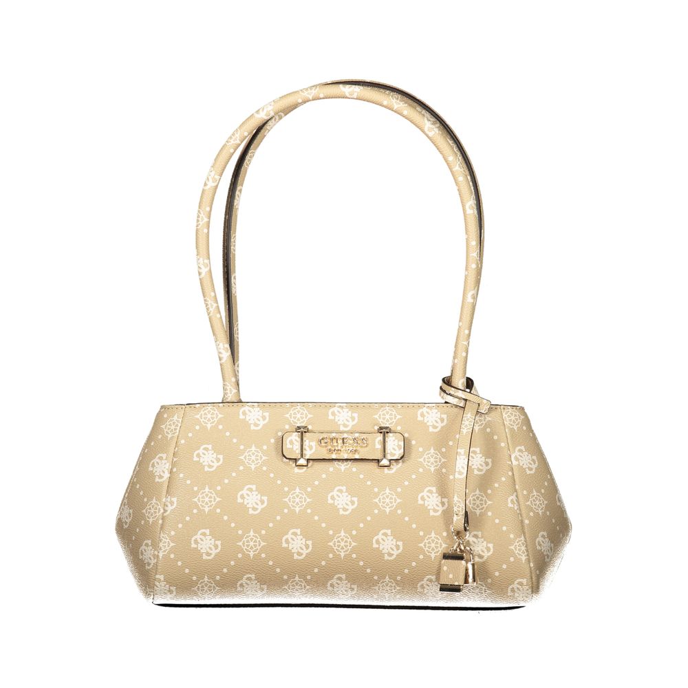 Guess Jeans Damen-Handtasche aus beigem Polyurethan