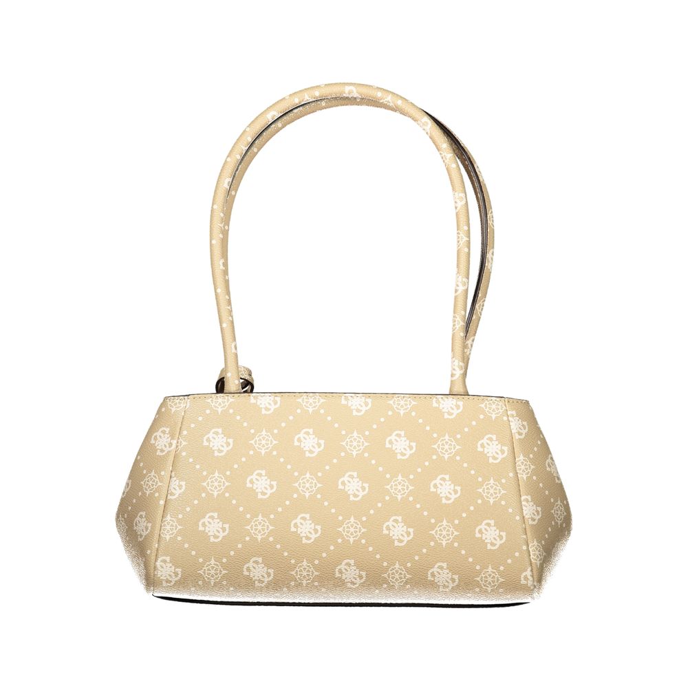 Guess Jeans Damen-Handtasche aus beigem Polyurethan