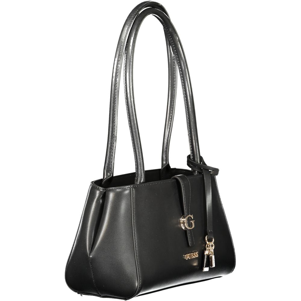 Guess Jeans Nero Poliuretano Donna Schultertasche