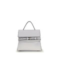 Moschino Weiße Kalbsleder Bos Taurus Handtasche