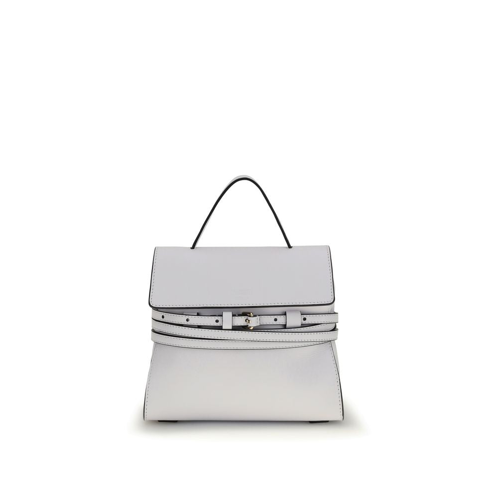 Moschino Weiße Kalbsleder Bos Taurus Handtasche