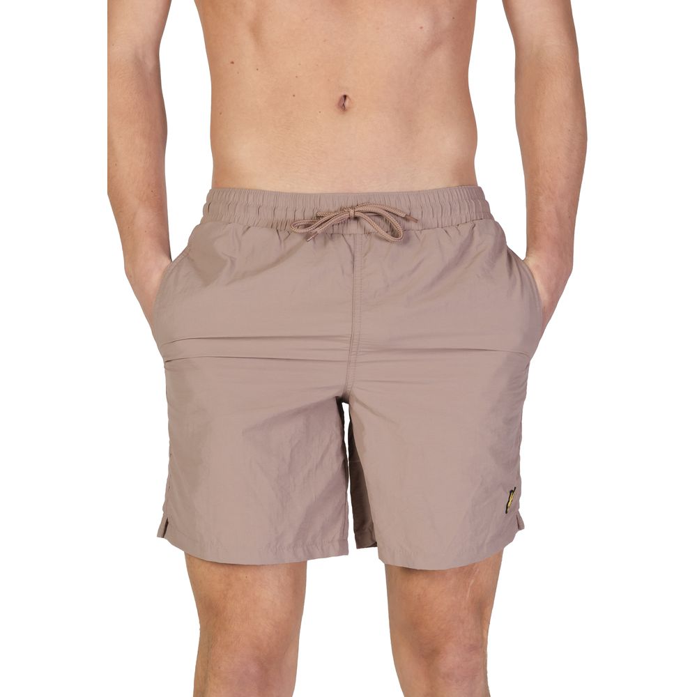 Lyle & Scott Beige Nylon Badeshorts