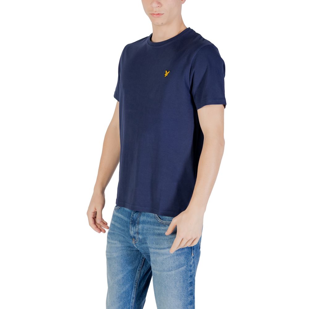 Lyle & Scott Blaues Baumwoll-T-Shirt