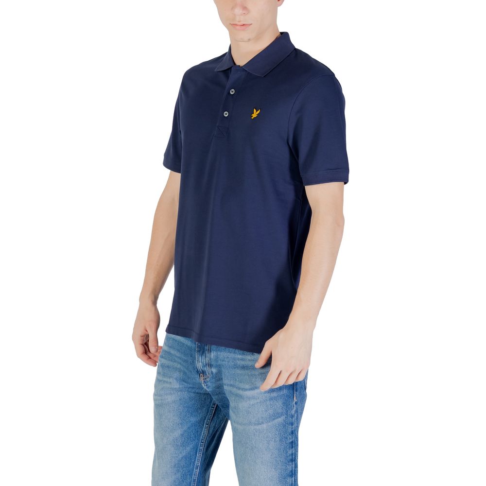 Lyle & Scott Blaues Baumwoll-Polohemd