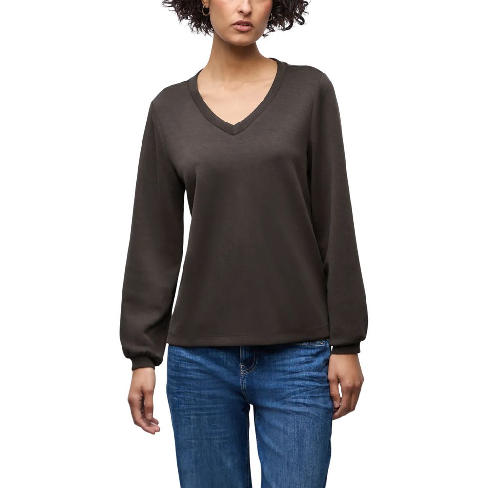 Street One Brauner Sweatshirt aus Modal