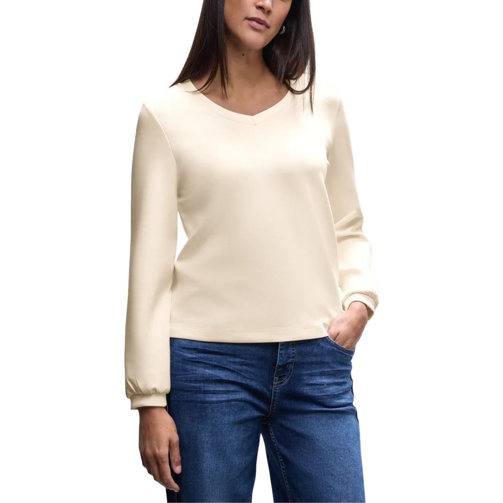 Street One Beige Modal Sweatshirt
