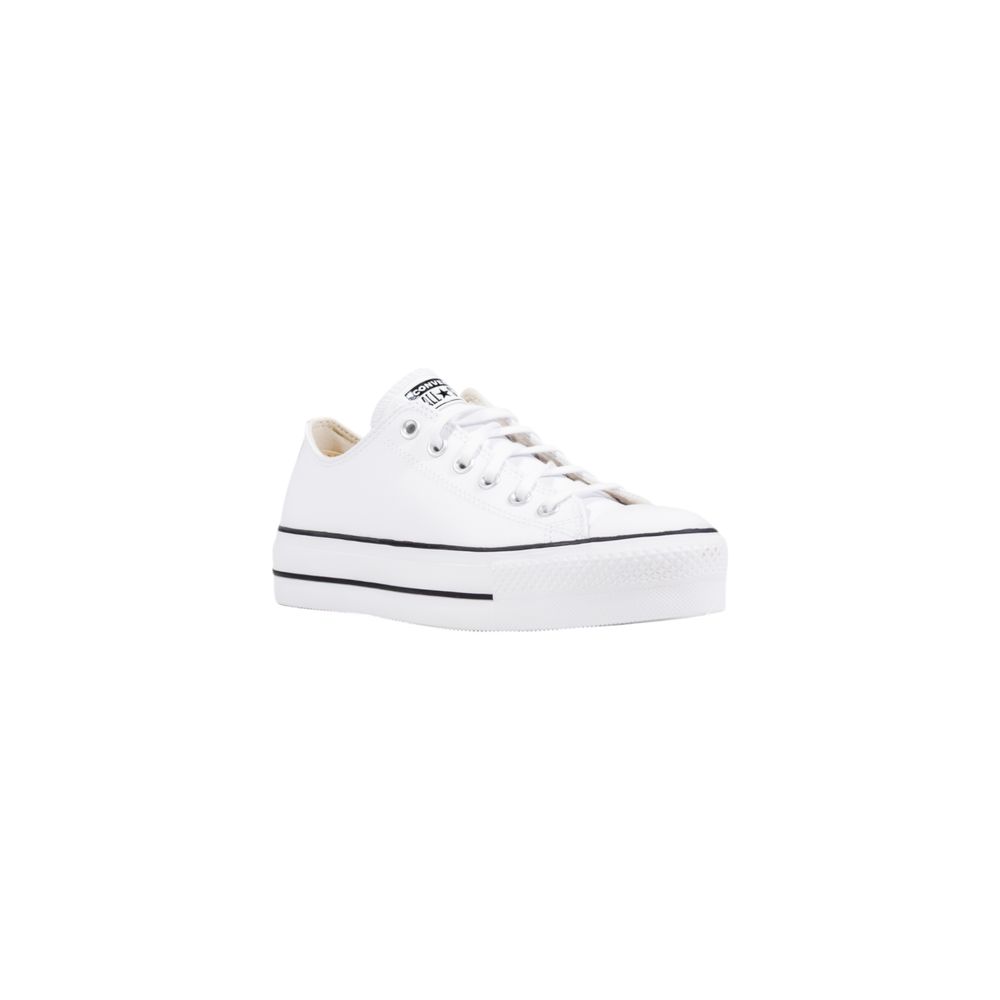 Converse Weiße Leder Plateau-Sneaker