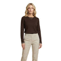 Street One Braunes Baumwoll-Langarmshirt