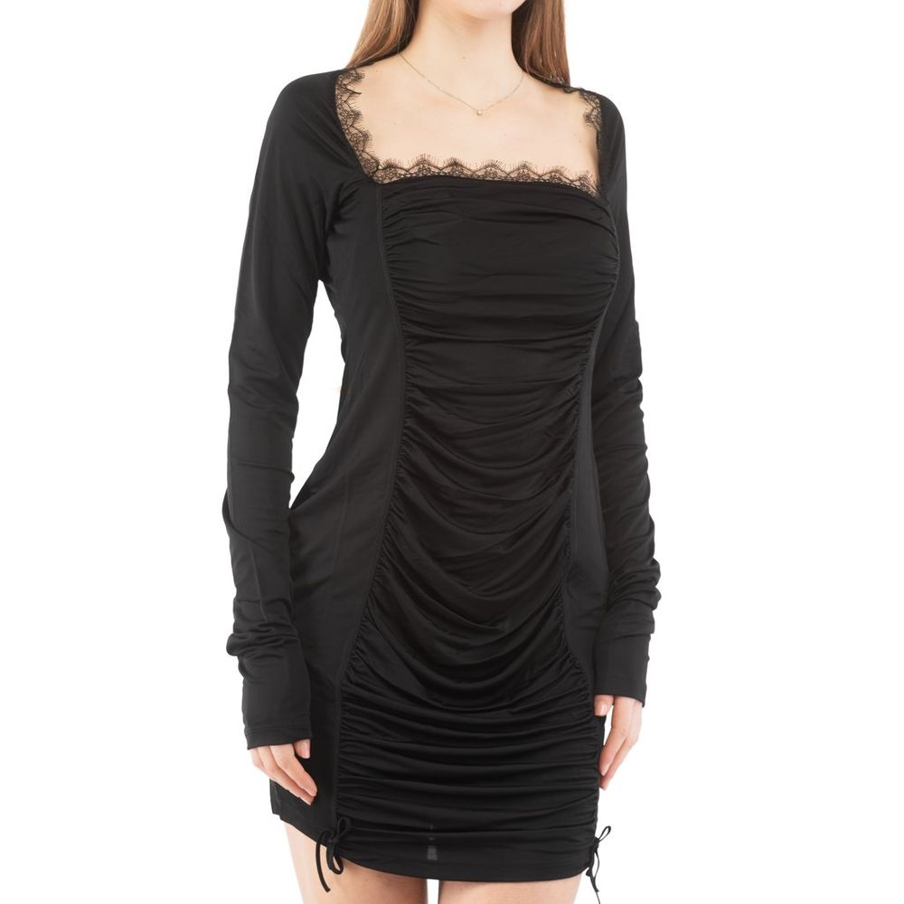 Moschino Schwarzes Viskose-Freizeitkleid