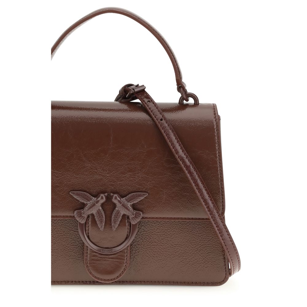 PINKO Schultertasche aus braunem Lammleder Ovis Aries Aries