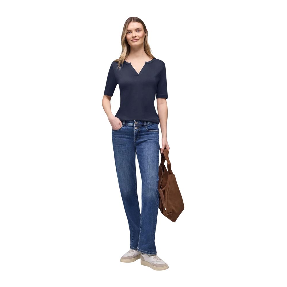 Street One Blaues Baumwoll-T-Shirt