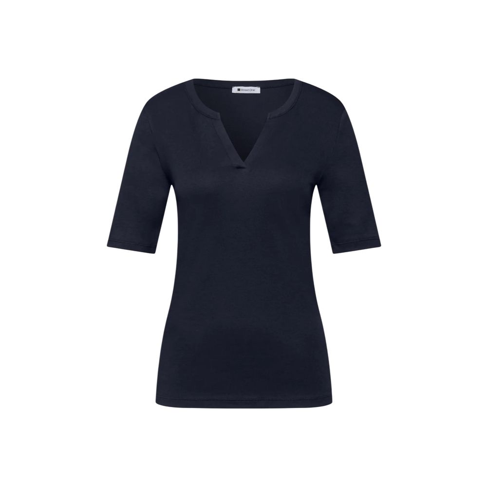 Street One Blaues Baumwoll-T-Shirt