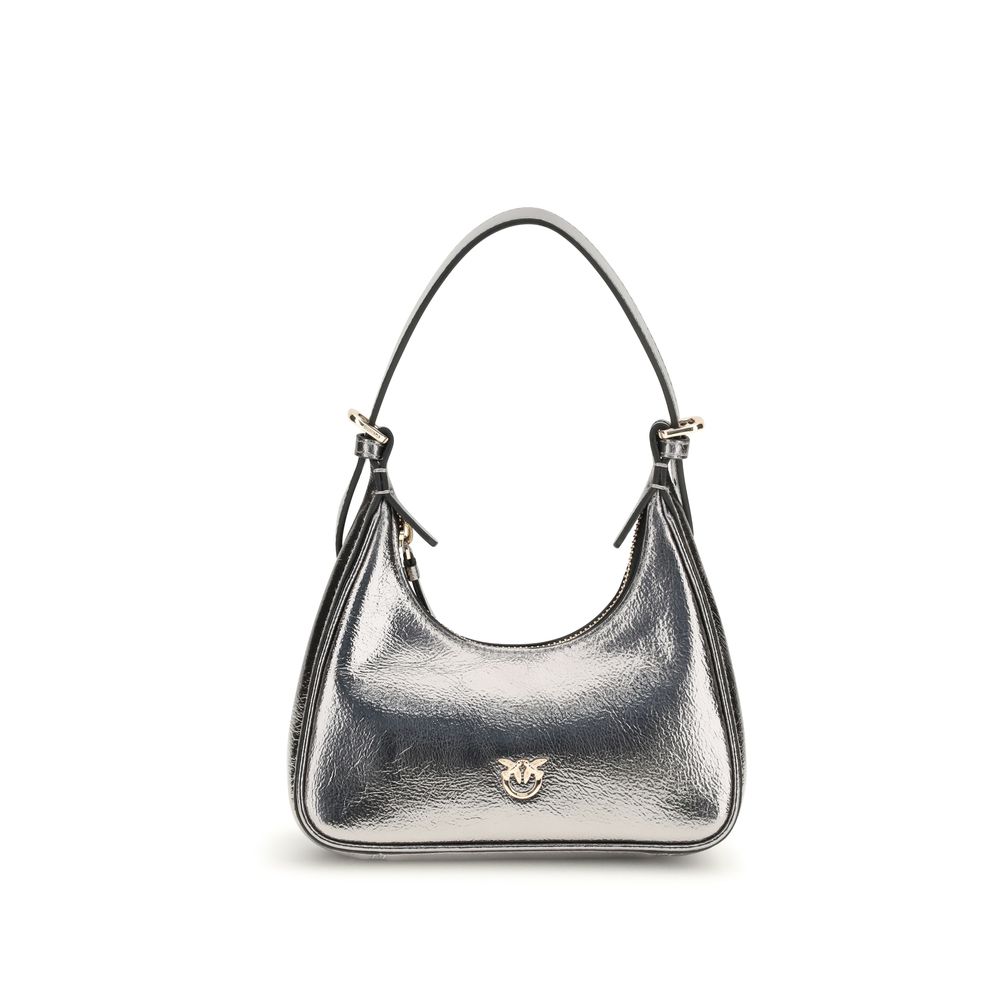 PINKO Schultertasche aus Lammleder Silver Lamb Ovis Aries Aries