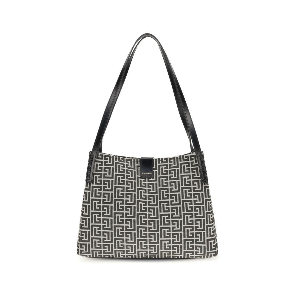 Balmain Schwarze Baumwoll-Umhängetasche