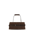Moschino Braune Kalbsleder Bos Taurus Schultertasche