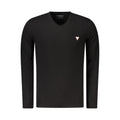 Guess Jeans Schwarzes Baumwoll-T-Shirt für Herren