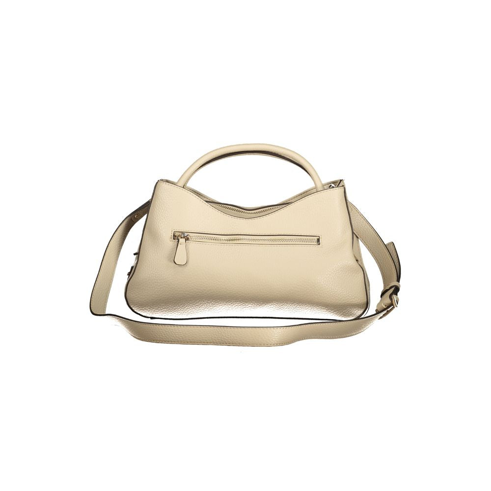 Guess Jeans Damen-Handtasche aus beigem Polyurethan