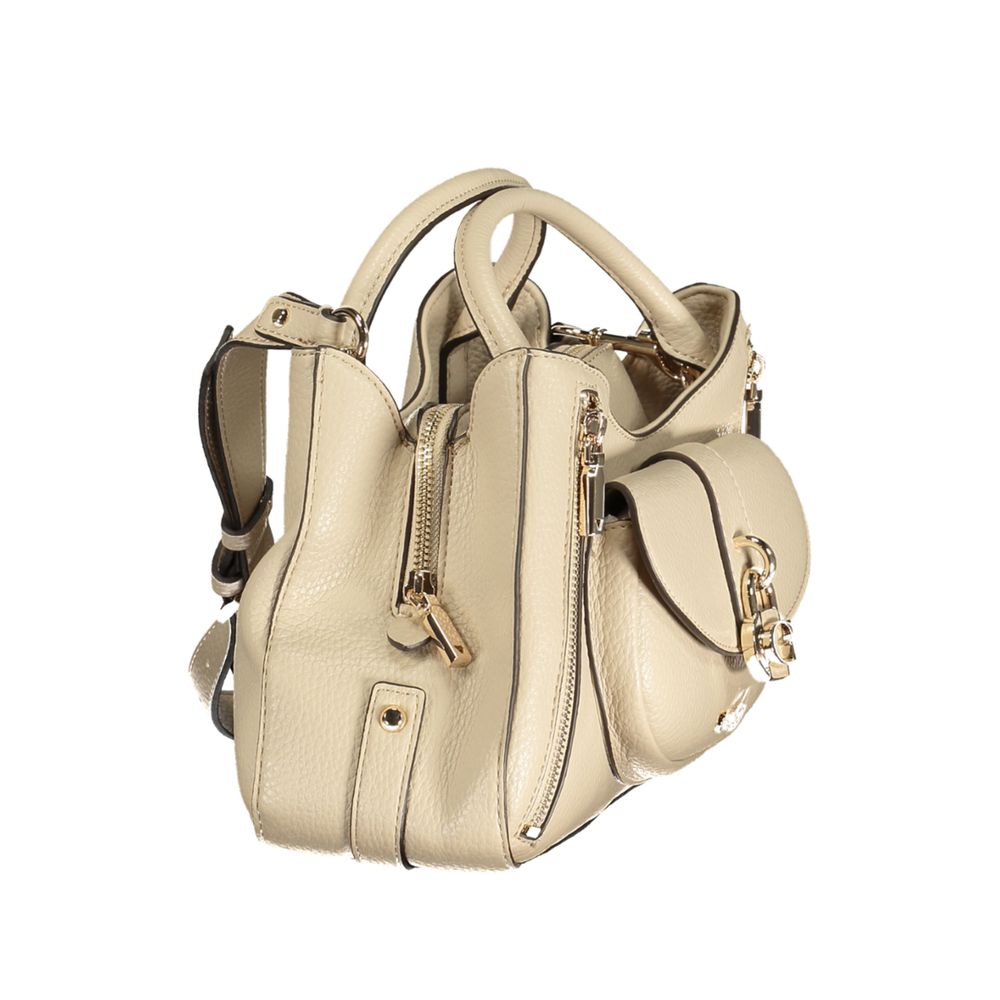 Guess Jeans Damen-Handtasche aus beigem Polyurethan