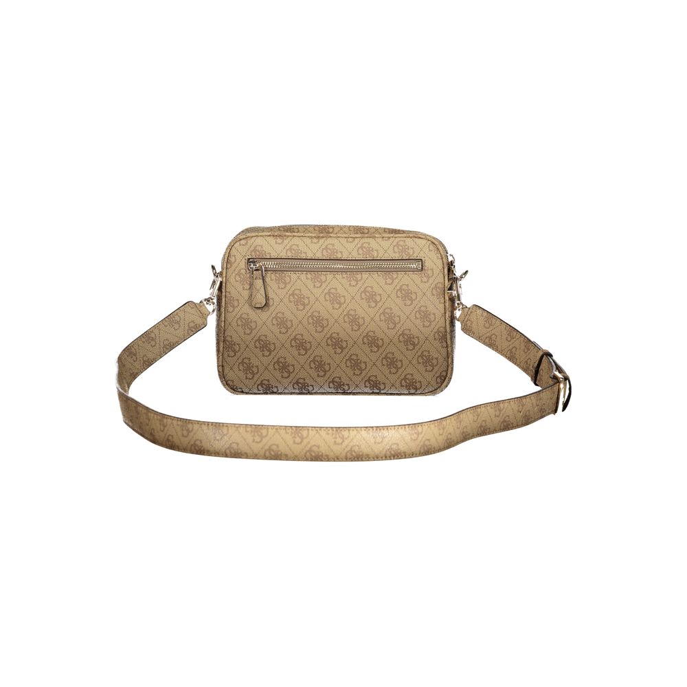Guess Jeans Damen-Handtasche aus beigem Polyurethan