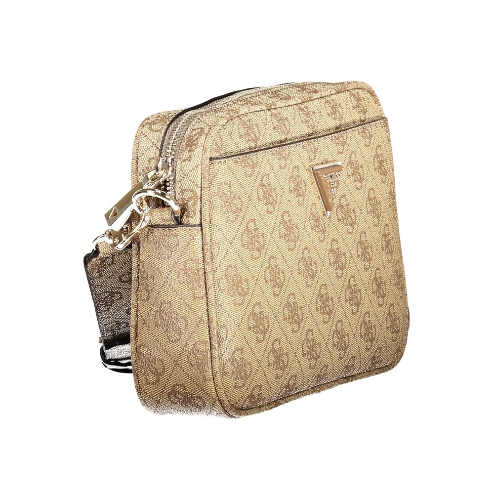 Guess Jeans Damen-Handtasche aus beigem Polyurethan