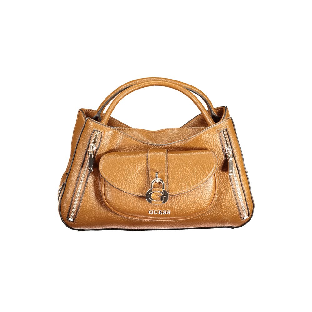 Guess Jeans Braune Handtasche aus Polyethylen