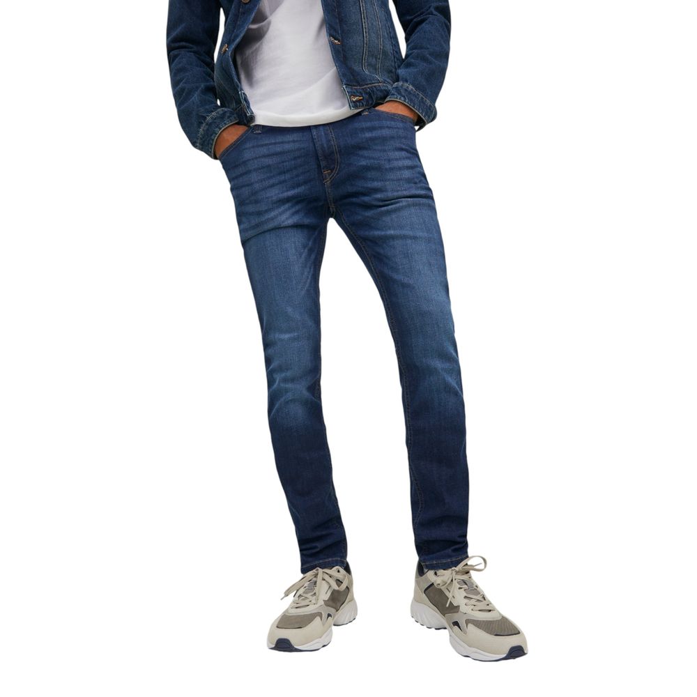 Jack Jones Blaue Baumwoll-Skinny-Jeans