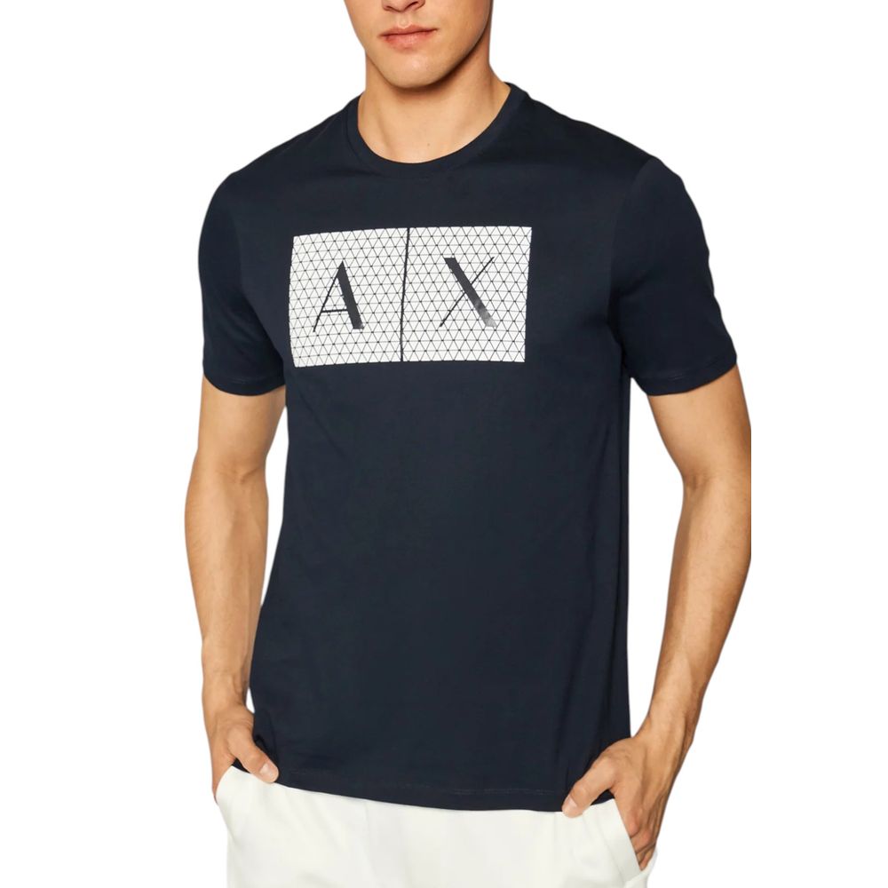 Armani Exchange Blaues Baumwoll-T-Shirt