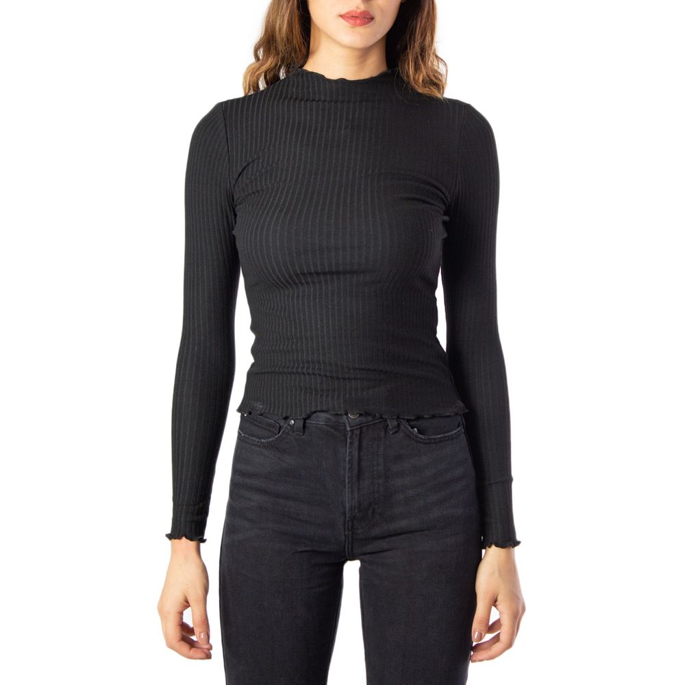 Only Schwarzer Rollkragenpullover aus Polyester