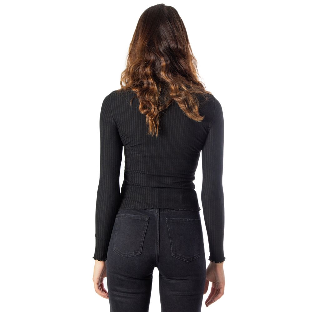 Only Schwarzer Rollkragenpullover aus Polyester