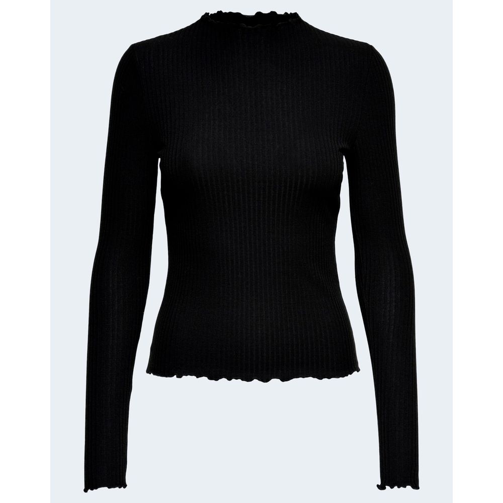 Only Schwarzer Rollkragenpullover aus Polyester