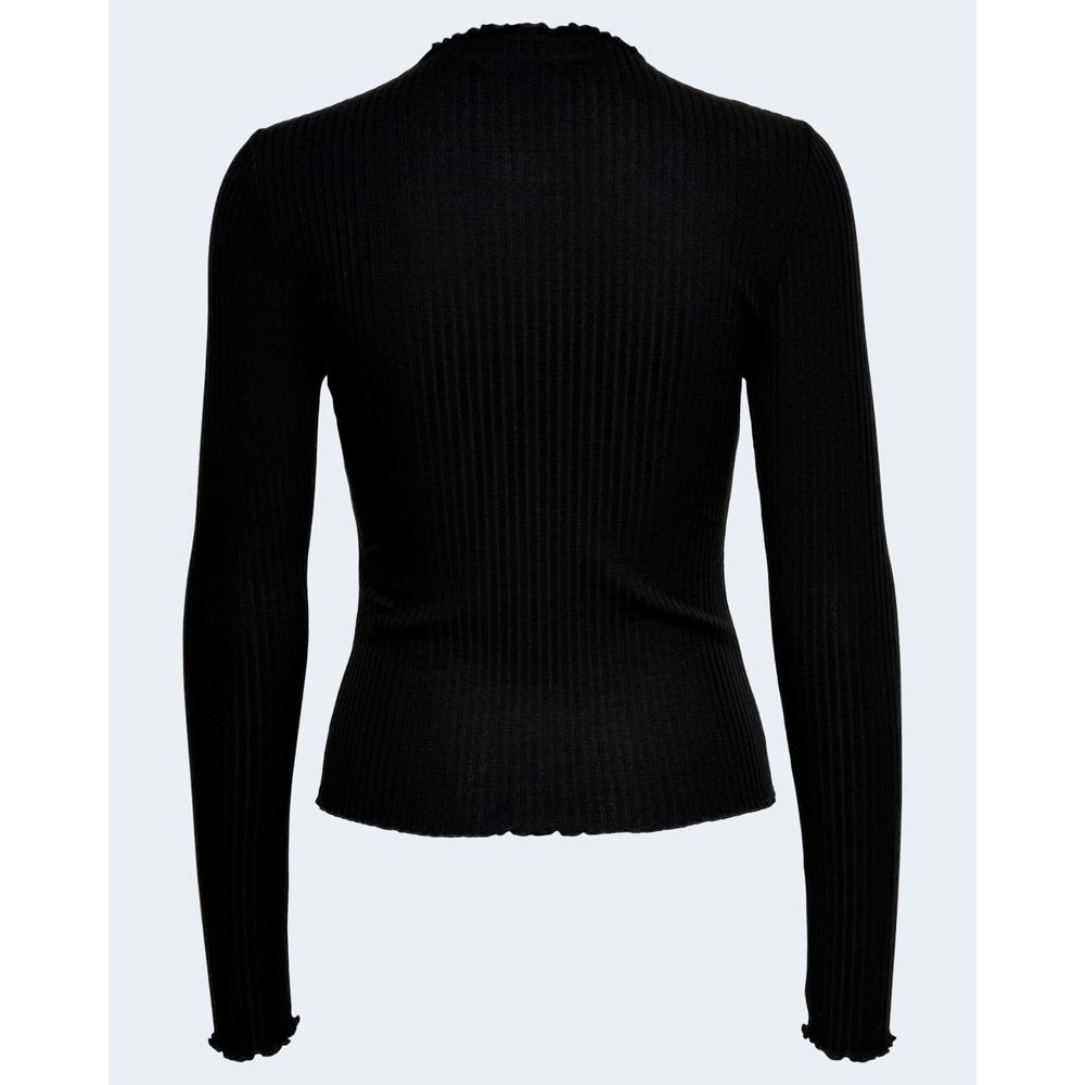 Only Schwarzer Rollkragenpullover aus Polyester