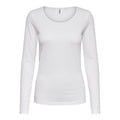 Only Weißes Langarm-T-Shirt aus Baumwolle