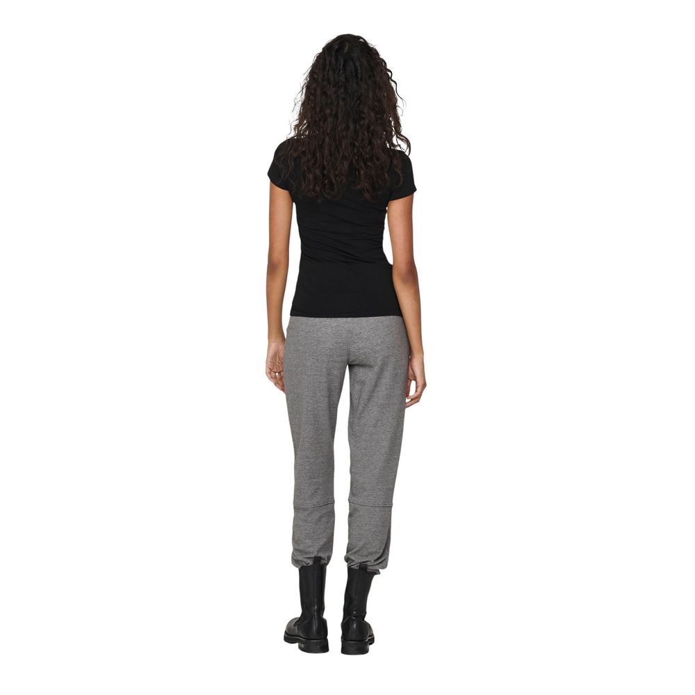 Only Schwarzes Baumwoll-T-Shirt