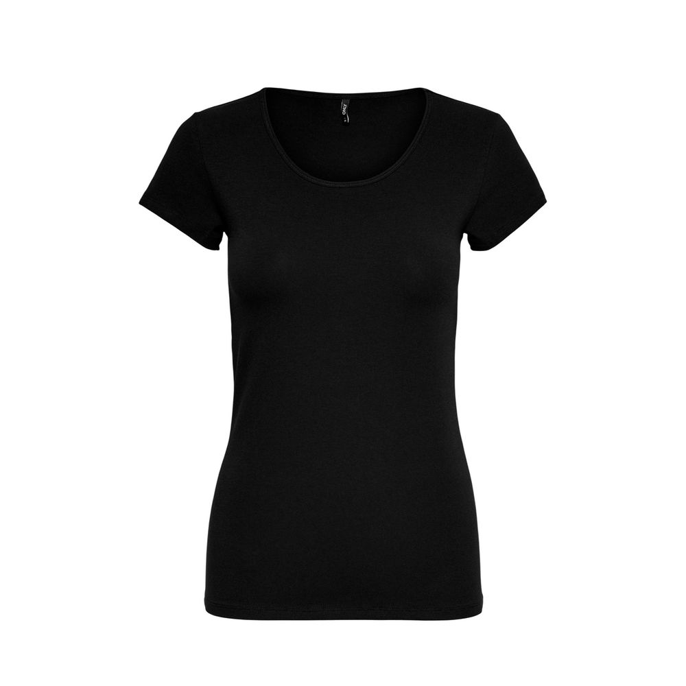 Only Schwarzes Baumwoll-T-Shirt
