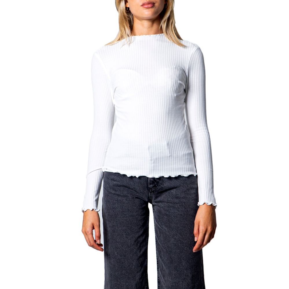 Only Weißer Rollkragenpullover aus Polyester