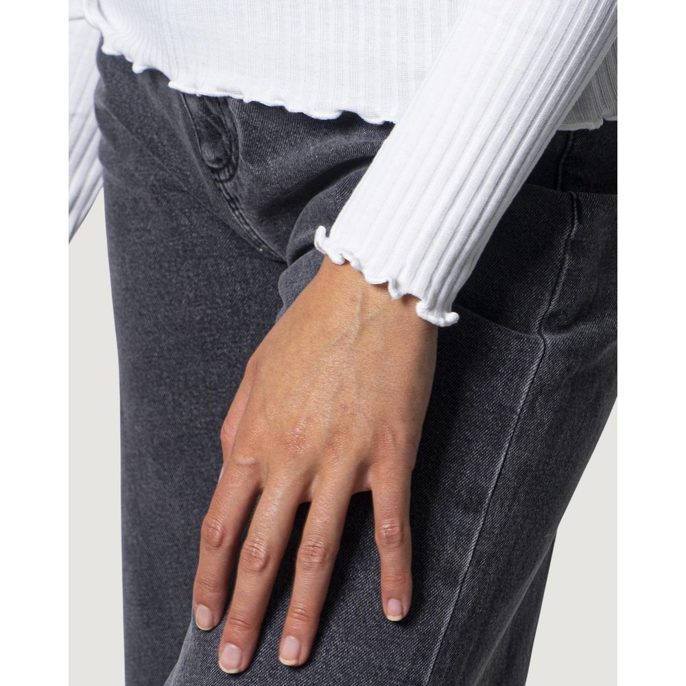 Only Weißer Rollkragenpullover aus Polyester