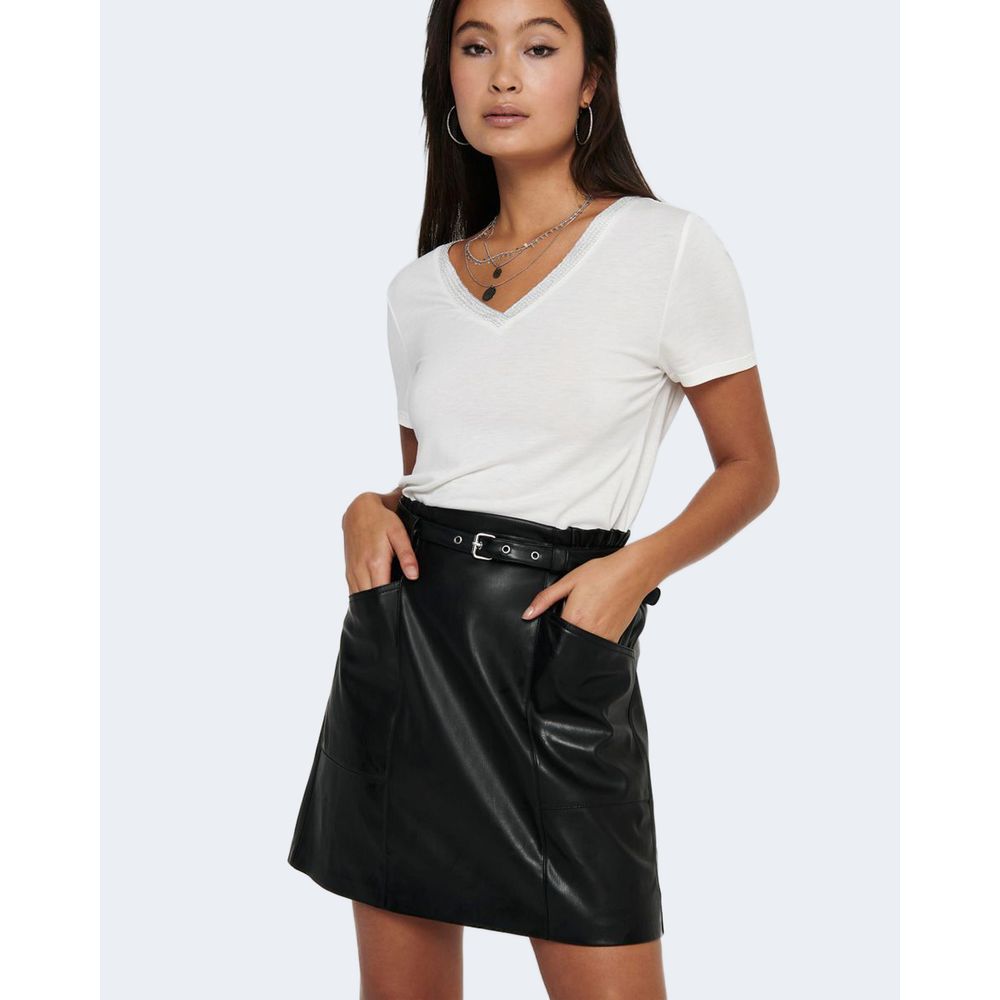 Only Schwarzer Minirock aus Polyester