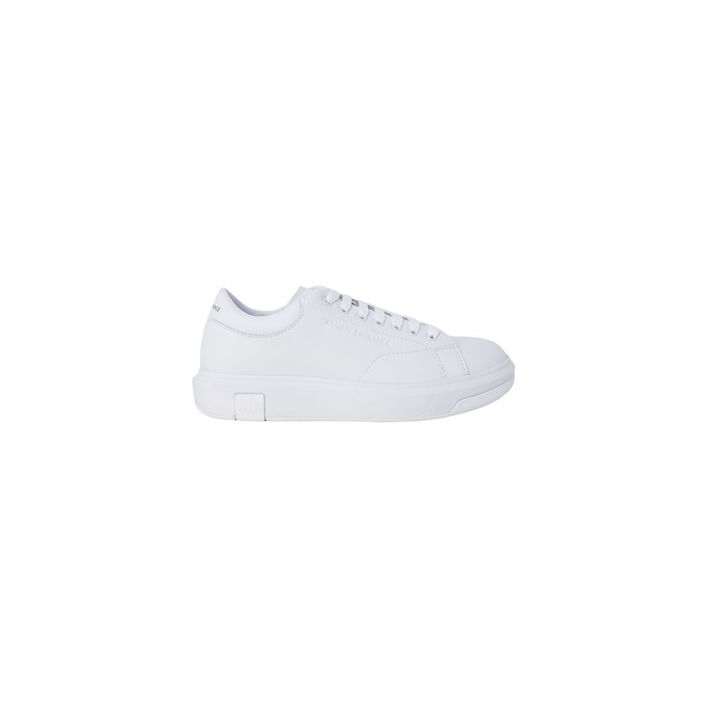 Armani Exchange Weiße Low-Top-Sneaker aus Leder